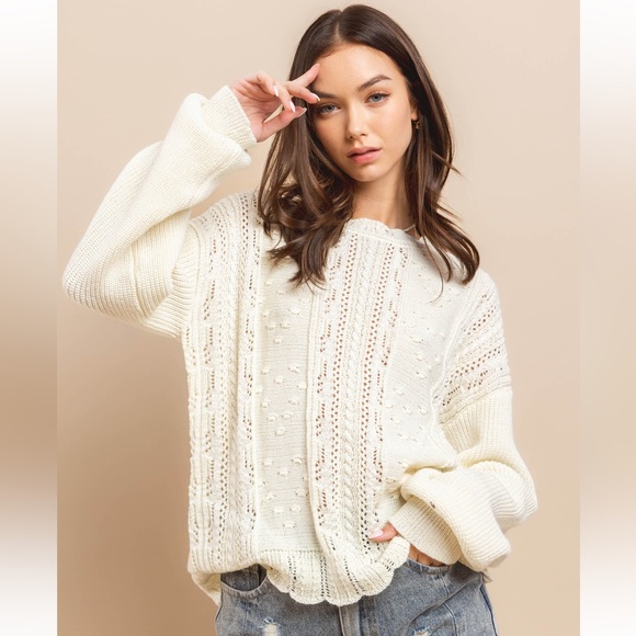 41 Boho Embroidery Sweater Top - Picture 2 of 6